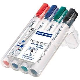 Staedtler Whiteboardmarker Lumocolor 351 B Blau, Grün, Rot, Schwarz 351 B WP4 4 St./Pack.
