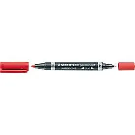 STAEDTLER Permanent-Marker Lumocolor duo, rot, 10 St.