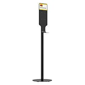 Ständer für Seifen- und Desinfektionsspender Rubbermaid AutoFoam, freistehend, aus Stahl, H 930 mm, schwarz