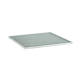 Stahlgitterrost für PE-Palettenauffangwannen CEMO 220/4 und 400/4, B 1200 x T 1200 x H 30 mm, bis 1200 kg