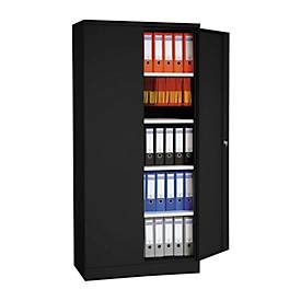 Stahlschrank, H 1950 x B 920 x T 600 mm, schwarz/schwarz