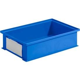 Stapelkasten SSI Schäfer 14/6-2H, Volumen 12 l, bis 20 kg, mit Griffmulde, L 465 x B 314 x H 120 mm, Polypropylen, blau