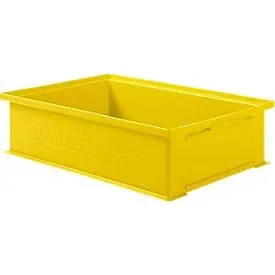 Stapelkasten SSI Schäfer 14/6-2H, Volumen 12 l, bis 20 kg, mit Griffmulde, L 465 x B 314 x H 120 mm, Polypropylen, gelb