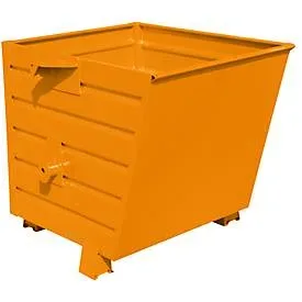 Bauer® Stapelbarer Kippbehälter, lackiert, Volumen 0,55 m³, RAL 2000 gelborange