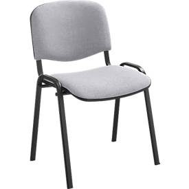 Stapelstuhl ISO Basic, Gestell schwarz, hellgrau