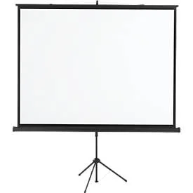 Stativ-Leinwand Classic, B 1800 x H 1350 mm, Teilung 1:1, höhenverstellbar, mit Griff, Gewebe und Metall, schwarz-weiss