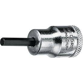 Steckschlüsseleinsatz IN 30 3/8 Zoll Innen-6-kant SW 6mm L.47mm GEDORE