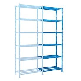 Steckregal-Anbaufeld, m. 6 Drahtgitterböden, B 1260 x T 600 x H 3000 mm