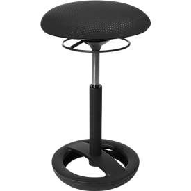 Stehhilfe Sitness HIGH BOB, ergonomisches Sitzen, Sitzhöhe 490 bis 700 mm, schwarz, Gestell schwarz pulverbeschichtet