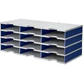 Styro Sortiersystem Grundeinheit Styrodoc® DIN C4 Grau, Blau 72,3 x 33,1 x 29,3 cm