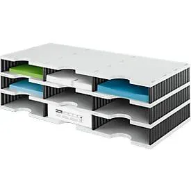 Styro Sortiersystem Grundeinheit Styrodoc® DIN C4 Grau, Schwarz 72,3 x 33,1 x 22,3 cm