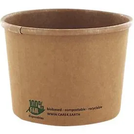 PAPSTAR Suppenschalen pure 87265 Frischfaser-Karton, BIO-beschichtet 25 Stück