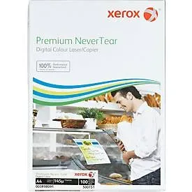 Synthetikpapier Xerox Premium NeverTear, DIN A4, 145 µm, weiss matt, 1 Paket = 100 Blatt
