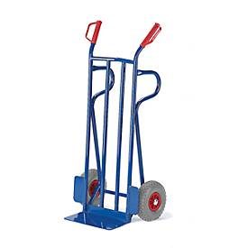 Sackkarre, Vollgummireifen, Sicherheitsgriffe, 18 kg, Tragkraft 250 kg, enzianblau RAL 5012
