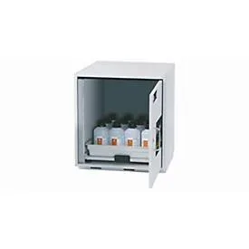 Säuren- und Laugen-Unterbauschrank asecos SL-CLASSIC-UB, Flügeltür, Anschlag rechts, Front Lichtgrau, B 590 x T 570 x H 600 mm