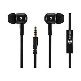 Sandberg Speak'n Go In-Earset - Ohrhörer mit Mikrofon - im Ohr - kabelgebunden - 3,5 mm Stecker - Schwarz