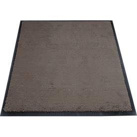 Schmutzfangmatte miltex Eazycare Style, eckig, antistatisch, UV-beständig, waschbar, High-Twist-Nylon & Niltrilgummi, 750 x 850 mm, graubraun