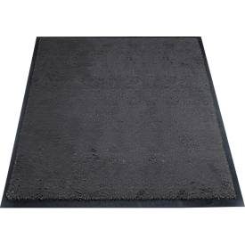 Schmutzfangmatte miltex Eazycare Style, eckig, antistatisch, UV-beständig, waschbar, High-Twist-Nylon & Niltrilgummi, 750 x 850 mm, schwarzgrau