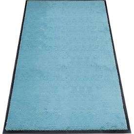 Schmutzfangmatte miltex Eazycare Style, eckig, antistatisch, UV-beständig, waschbar, High-Twist-Nylon & Niltrilgummi, 850 x 1500 mm, pastellblau