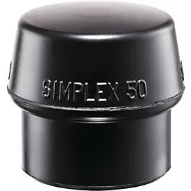 Schonhammerkopf SIMPLEX Kopf-Ø 40mm Gum.schwarz mittelh.HALDER