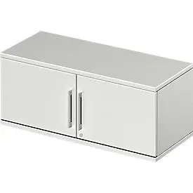 Schäfer Shop Genius Aufsatz-Flügeltürenschrank TETRIS WOOD, 1 OH, B 1000, lichtgrau