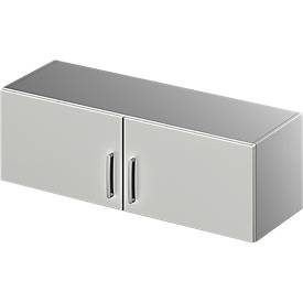 Schäfer Shop Genius Aufsatzschrank TETRIS SOLID, Stahlkorpus, 1 OH, B 1200  mm, lichtgrau/weissalu