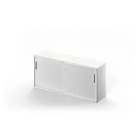 Schäfer Shop Genius Beistellschrank TETRIS SOLID, 2 OH, in Schreibtischhöhe, B 1600 mm, 25 mm Abdeckplatte, weiss