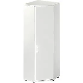 Schäfer Shop Genius Eckschrank TETRIS WOOD, 6 OH, B 800 x H 2270 mm, Höhe inkl. Gleiter, lichtgrau