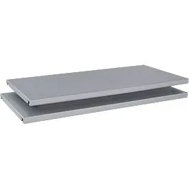 Schäfer Shop Genius Fachböden TETRIS SOLID, für Flügeltürenschränke, B600 mm, Stahlblech, pulverbeschichtet, weissalu, 2 Stück