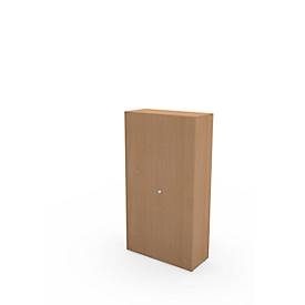 Schäfer Shop Genius Flügeltürenschrank TETRIS WALL, 5 Ordnerhöhen, Türanschlag rechts, B 1000 x T 440 x H 1880 mm, Buche-Dekor