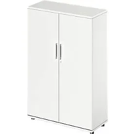 Schäfer Shop Genius Flügeltürenschrank TETRIS WOOD, 4 OH, Höhe inkl. Gleiter, B 1000 mm, weiss