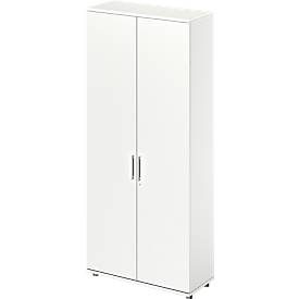 Schäfer Shop Genius Flügeltürenschrank TETRIS WOOD, 6 OH, Höhe inkl. Gleiter, B 1000 mm, weiss