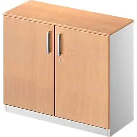 Schäfer Shop Genius Flügeltürenschrank TETRIS SOLID, 2 OH, B 1000 mm, abschliessbar, mit Abdeckplatte