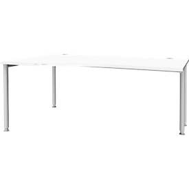 Schäfer Shop Genius Freiformschreibtisch MODENA FLEX, Ansatz links, weiss