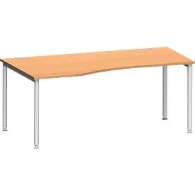 Schäfer Shop Genius Freiformschreibtisch MODENA FLEX, Ansatz links B 1800 mm, Buche