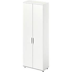 Schäfer Shop Genius Garderobenschrank TETRIS WOOD, 6 OH, H 2270 mm, Höhe inkl. Gleiter, weiss