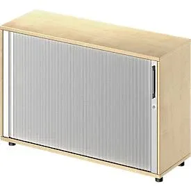 Schäfer Shop Genius Querrollladenschrank TETRIS WOOD, 2 OH, B 1200 mm, Höhe inkl. Gleiter, Ahorn-Dekor