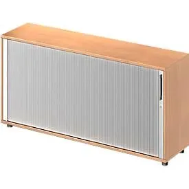 Schäfer Shop Genius Querrollladenschrank TETRIS WOOD, 2 OH, B 1600 mm, Höhe inkl. Gleiter, Buche-Dekor