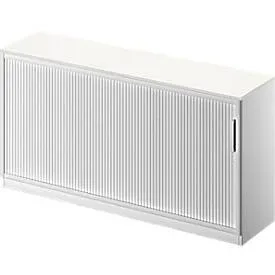 Schäfer Shop Genius Querrollladenschrank TETRIS SOLID, 2 OH, B 1600 mm, inkl. 19 mm Abdeckplatte, weiss/weissalu