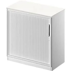 Schäfer Shop Genius Querrollladenschrank TETRIS SOLID, 2 OH, B 800 mm, inkl. 19 mm Abdeckplatte, weiss/weissalu