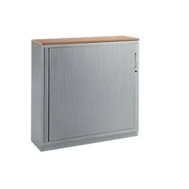 Schäfer Shop Genius Querrollladenschrank TETRIS SOLID, 3 OH, B 1200 x T 413 x H 1170 mm, mit Böden und Abdeckplatte, Buche/weissalu