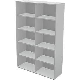 Schäfer Shop Genius Regal TETRIS WALL, 5 Ordnerhöhen, B 1000 x T 420 x H 1880 mm, lichtgrau