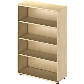 Schäfer Shop Genius Regal TETRIS WOOD, 4 OH, Höhe inkl. Gleiter, B 1000 mm, Ahorn-Dekor