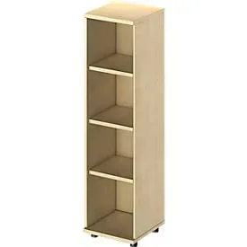 Schäfer Shop Genius Regal TETRIS WOOD, 4 OH, Höhe inkl. Gleiter, B 400 mm, Ahorn-Dekor
