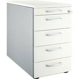 Schäfer Shop Genius Standcontainer 13333, mit Griff rund, B 435 x H 717 mm, weiss/weissalu