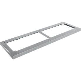 Schäfer Shop Genius Stahlsockel TETRIS WOOD, für Regale/Schränke B 1200 mm, weissaluminium