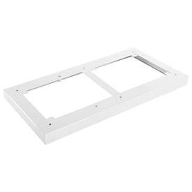 Schäfer Shop Genius Stahlsockel TETRIS WOOD, für Regale/Schränke B 400 mm, weiss