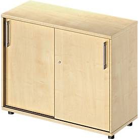 Schäfer Shop Genius Schiebetürenschrank TETRIS WOOD, 2 OH, B 1000 mm, Höhe inkl. Gleiter, Ahorn-Dekor