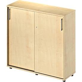 Schäfer Shop Genius Schiebetürenschrank TETRIS WOOD, 3 OH, B 1200 mm, Höhe inkl. Gleiter, Ahorn-Dekor