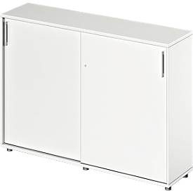 Schäfer Shop Genius Schiebetürenschrank TETRIS WOOD, 3 OH, B 1600 mm, Höhe inkl. Gleiter, weiss